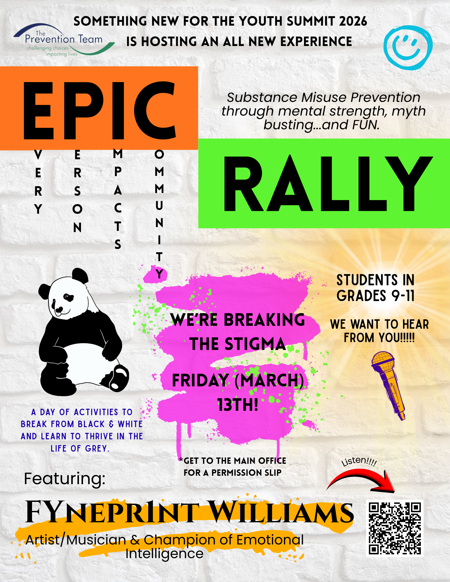 EPIC Mental Health and Substance Prevention Teen RALLY!!!!!!