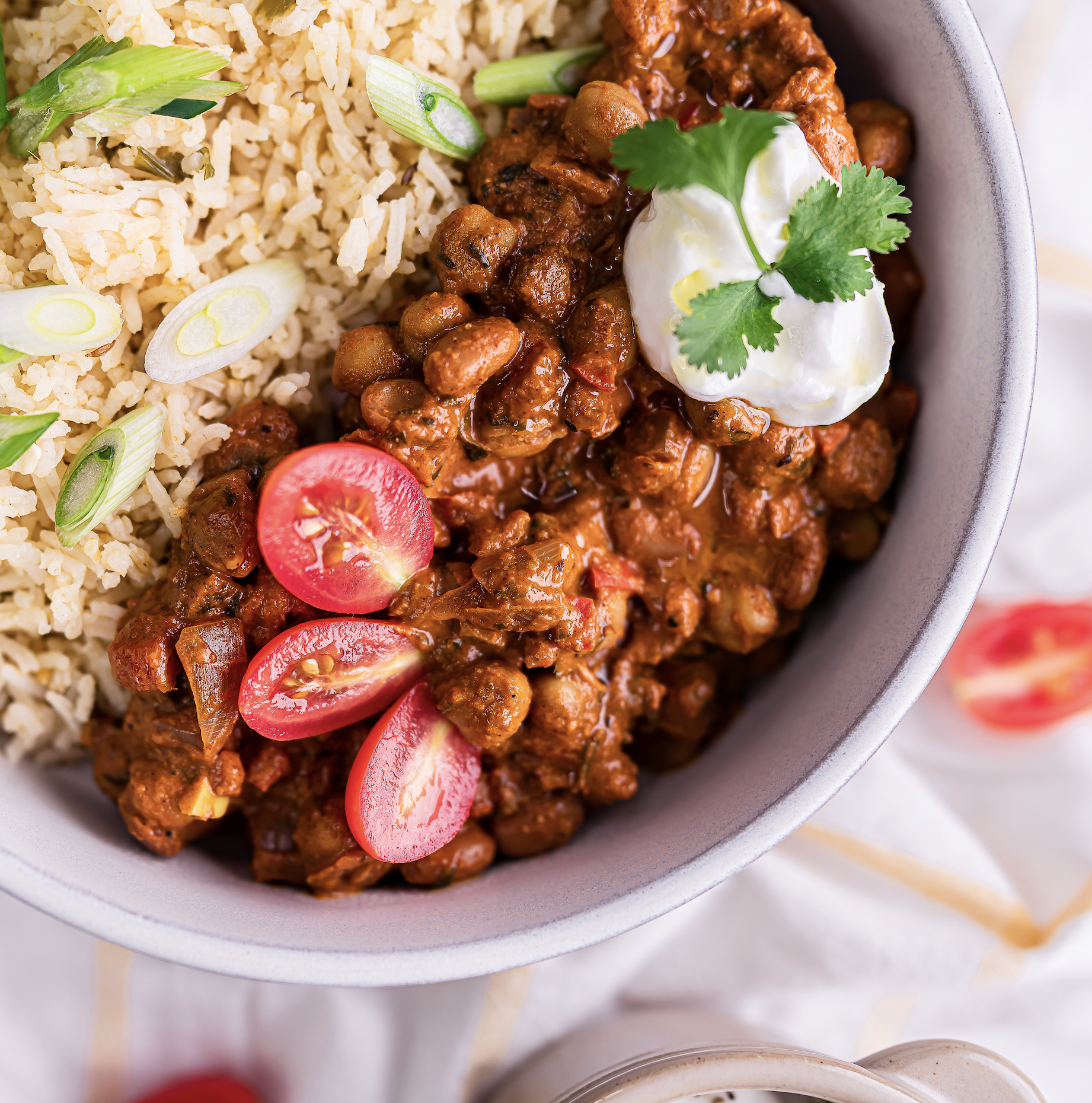 Nadia Mansour Diaries | Chickpea Masala with Cumin Seed and Scallion Basmati Rice Recipe.png
