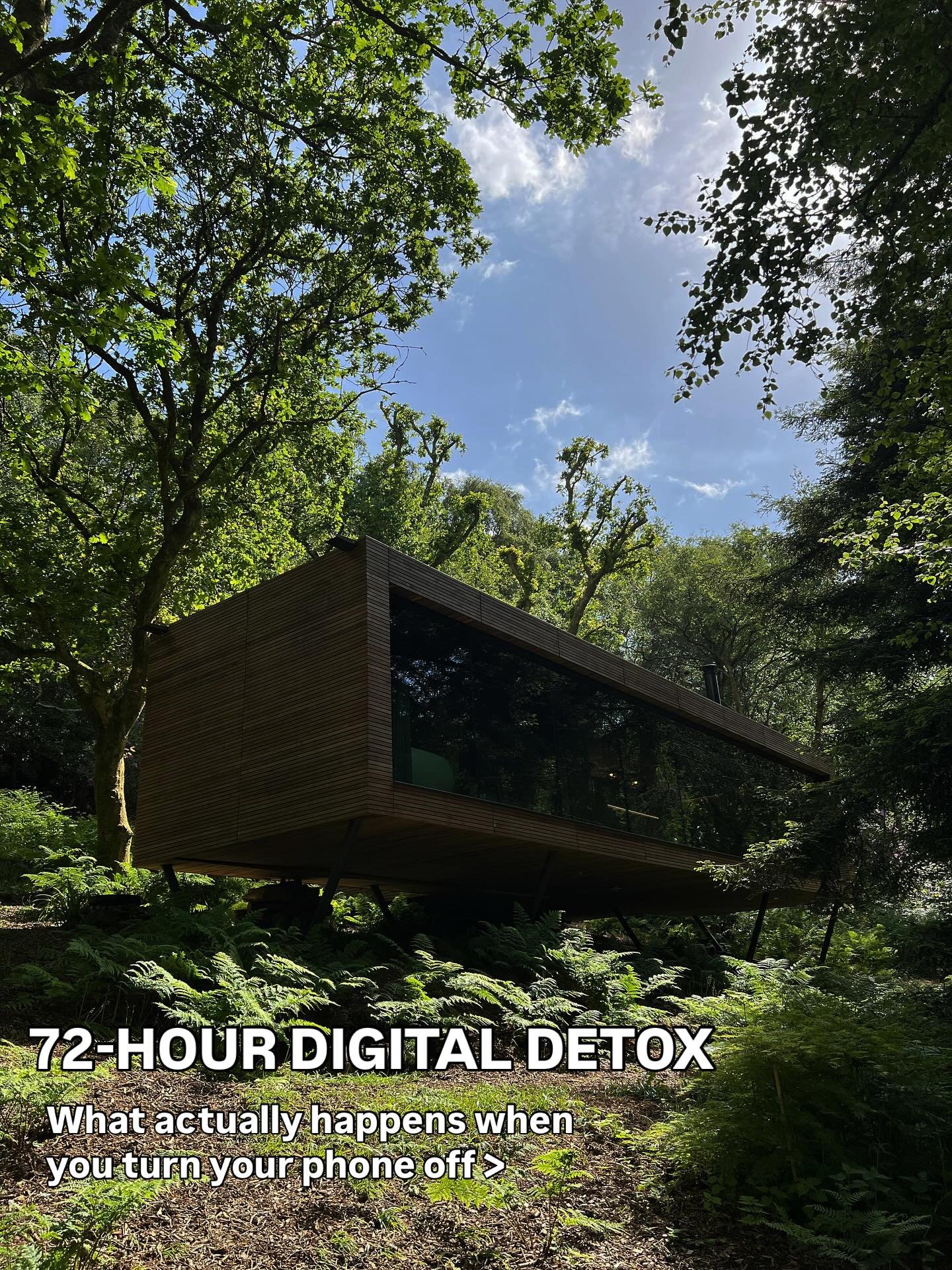 A @kiphideaways escape and a 72 hour reset. 

Here&rsquo;s how to create your own digital detox&mdash;wherever you are:
1. Leave early &ndash; Even a short walk can change your headspace.
2. Switch off &ndash; No phone. No clock. Let your mind slow d