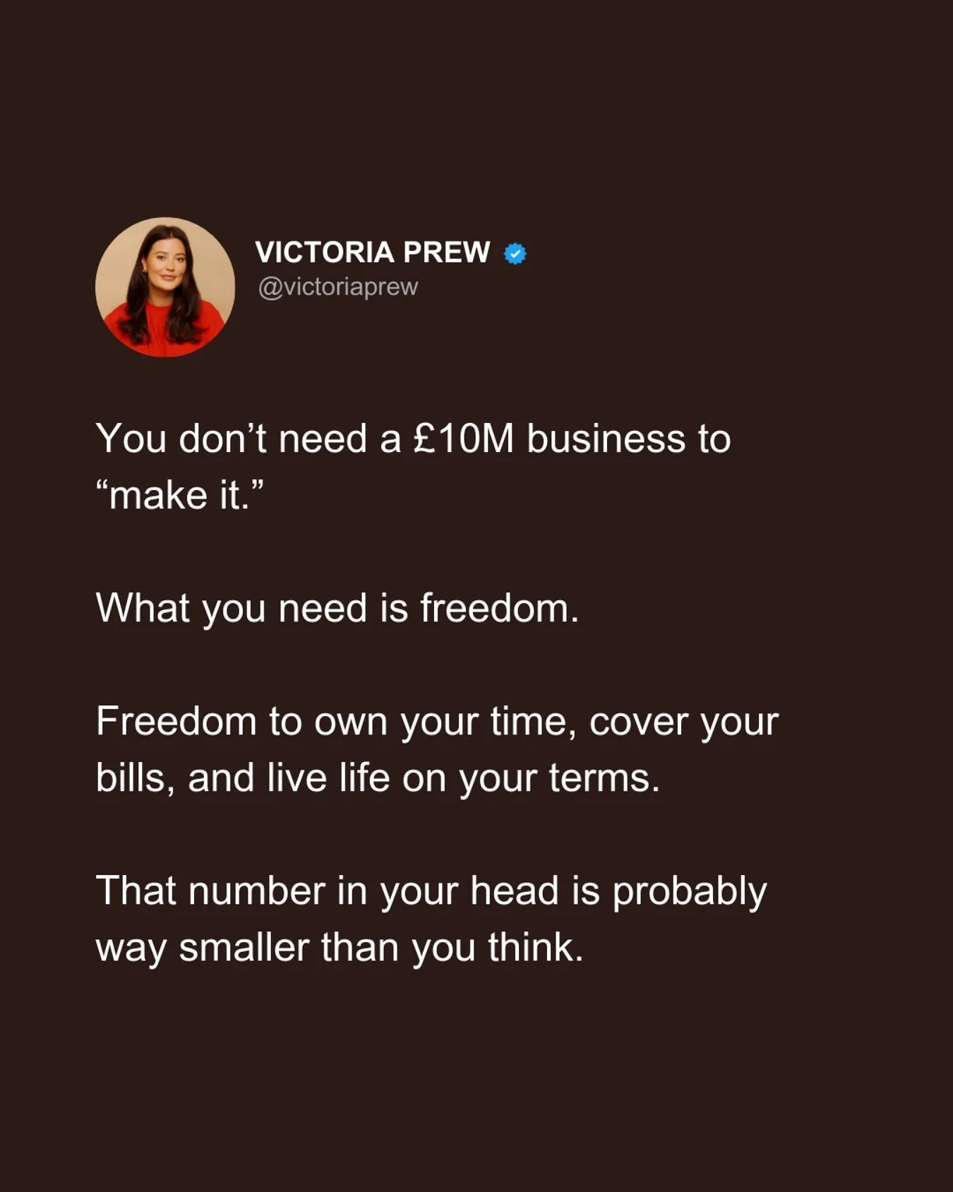 Build the life you want, not the vanity number you don&rsquo;t need. 

#FounderMemo