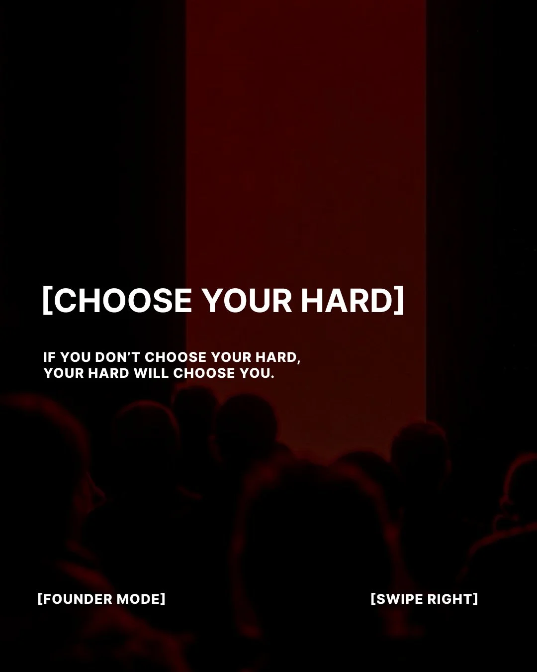 Most people avoid discomfort and end up paying for it later.⁠
⁠
Building a company is hard.⁠
Staying in a job you&rsquo;ve outgrown is hard.⁠
Change is hard.⁠
Staying the same is hard.⁠
Raising capital is hard.⁠
Bootstrapping is hard.⁠
⁠
The truth is