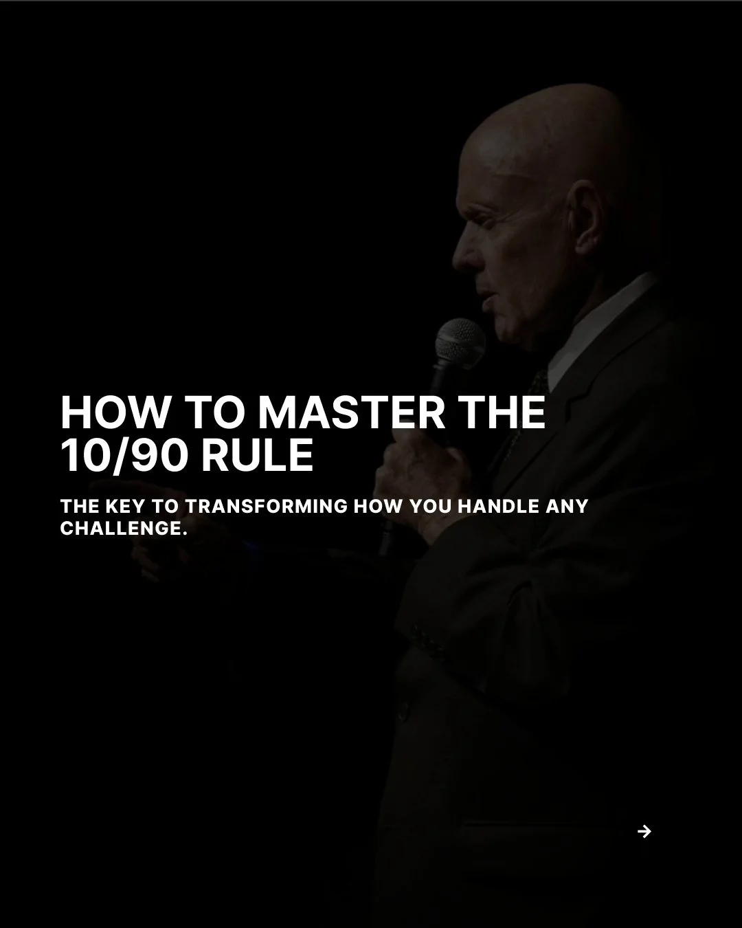 I think about this concept a lot. ⁠
⁠
Most people waste their energy fighting the 10% they can&rsquo;t change.⁠
⁠
As an entrepreneur you learn pretty fast that you can't control markets, competitors, investors, or the economy.⁠
⁠
You can control your