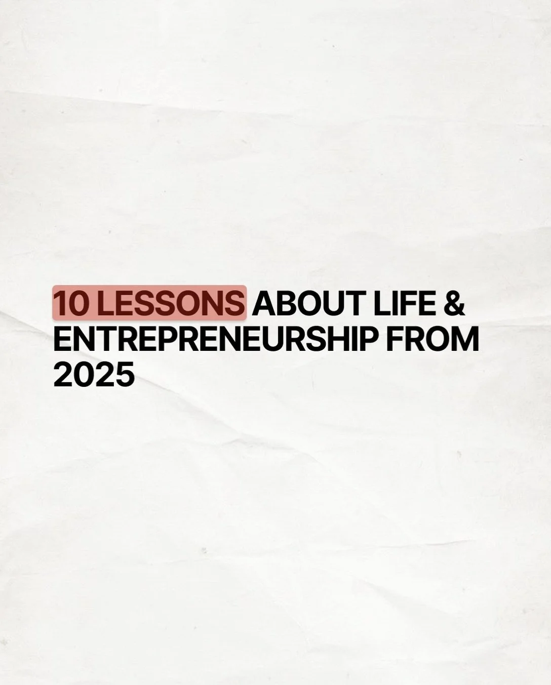 10 reflections on 2025 over my morning coffee today.

Each shaped by building, leading, watching others succeed and fail, and navigating a year that felt like a turning point.

What would you add to the list? 💭