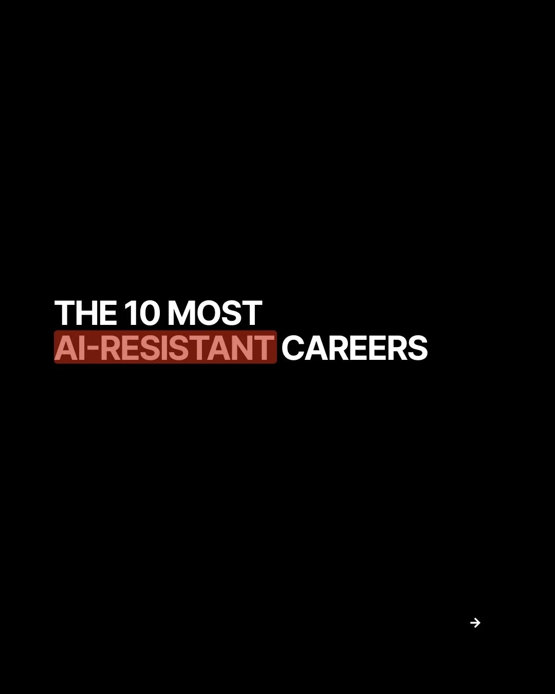 These are the 10 most AI-resistant careers, backed by Oxford University, Microsoft and the WEF Future of Jobs Report 2025.

The through-line across all 10? Every single one requires what AI structurally cannot do. Hold space. Build trust. Read a room
