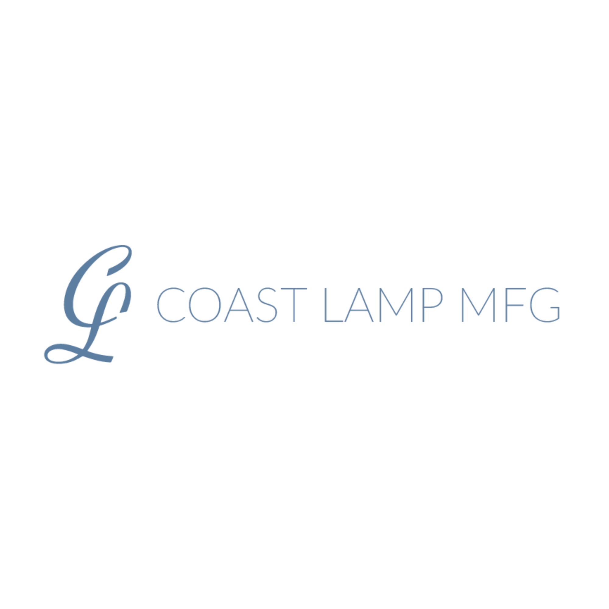 Logo of Coast Lamp Manufacturing featuring a stylized letter 'L' and the company name in blue text.