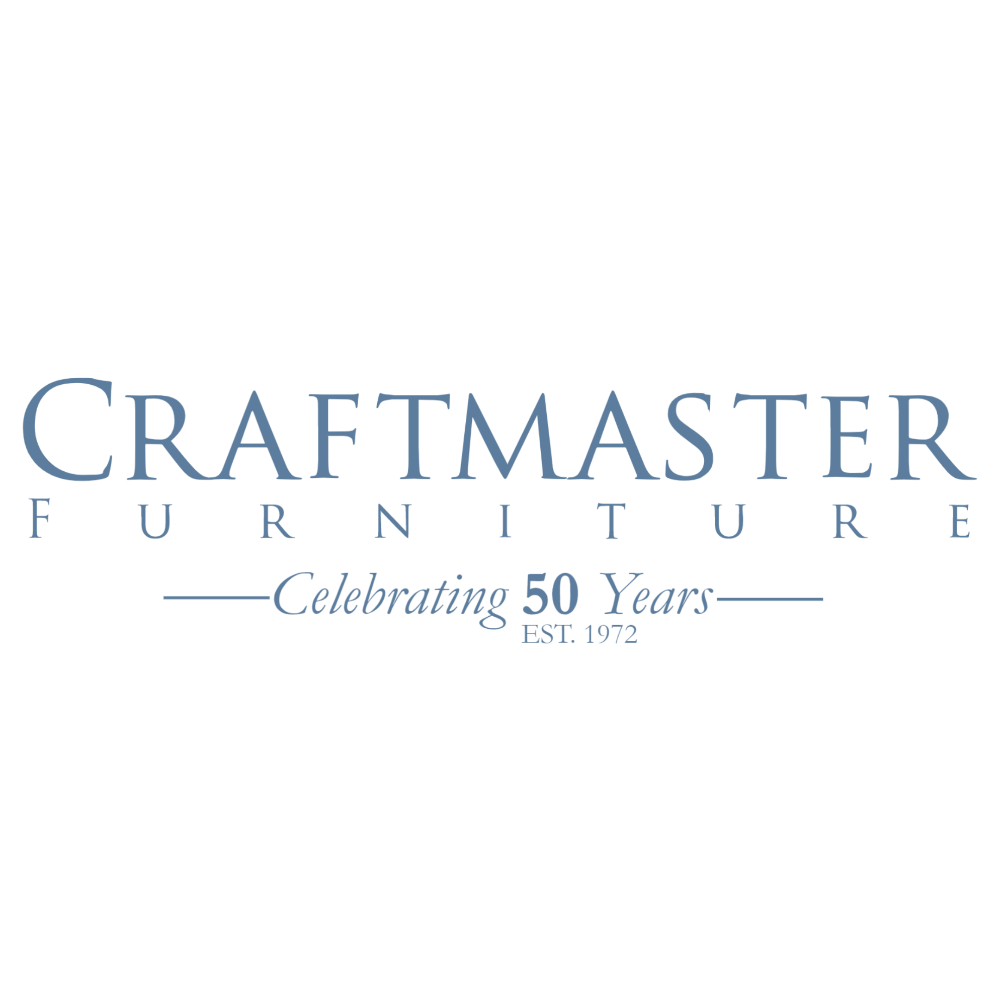 CraftMaster Furniture logo celebrating 50 years since 1972.