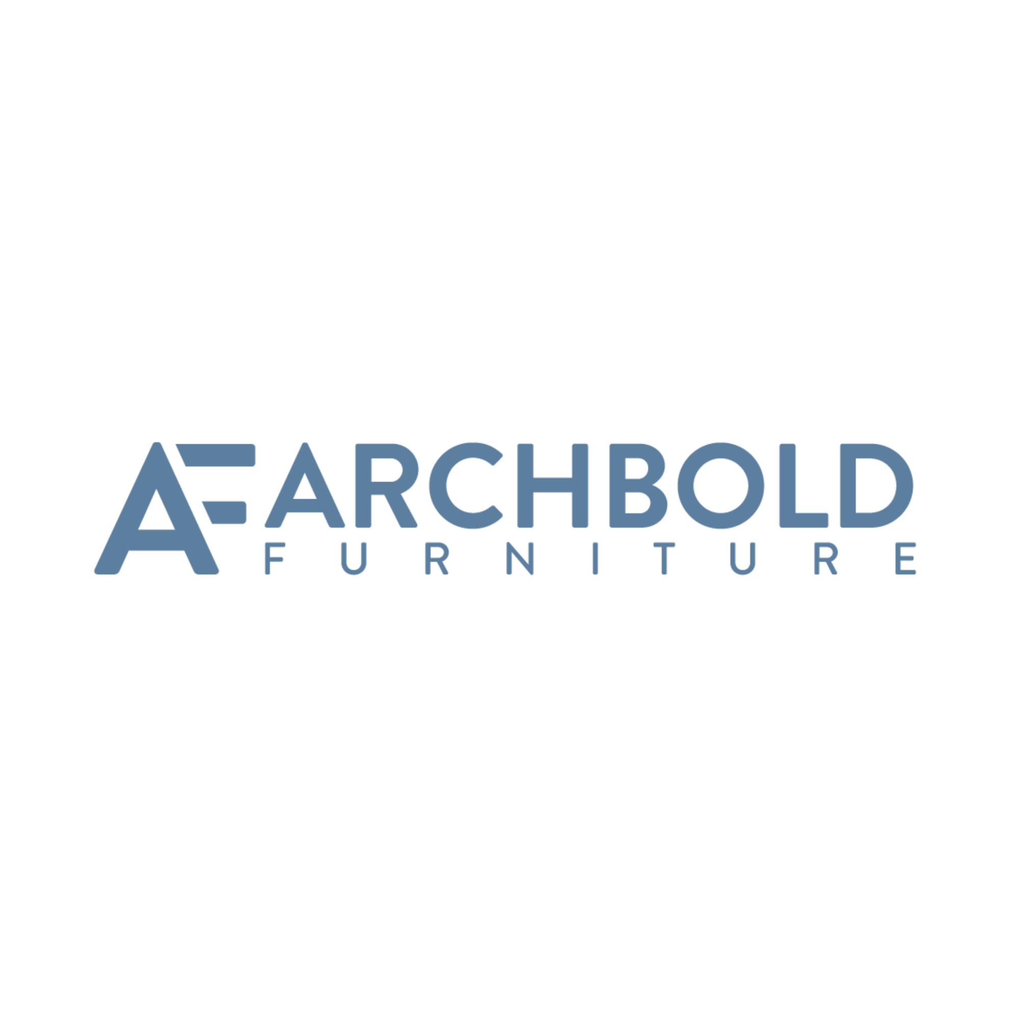 Logo of Archbold Furniture with blue text and a stylized 'A' icon on a black background.