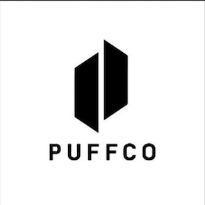 PUFFCO logo with black geometric shapes and the word 'PUFFCO' underneath
