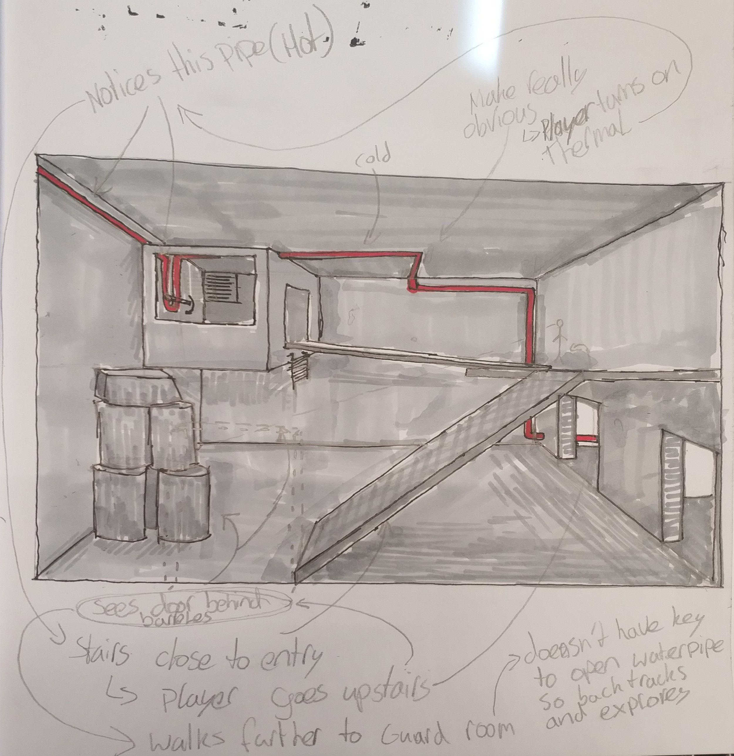 one of the first sketches I made during the research and ideation phase