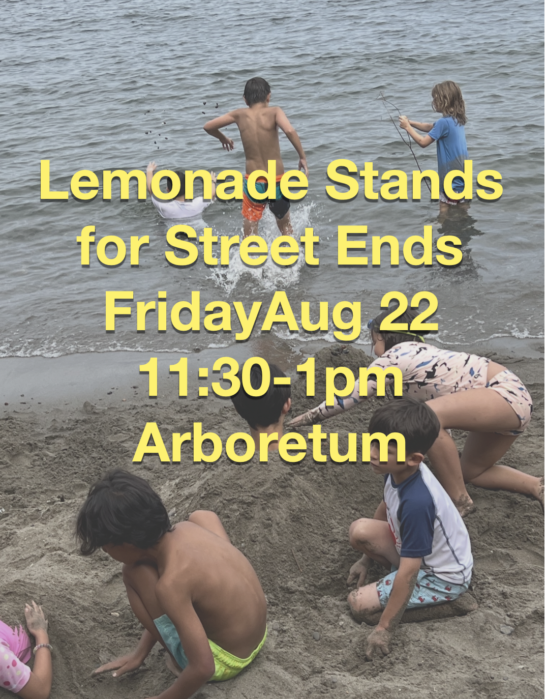 Lemonade for Street Ends: Fri Aug 22, 11:30-1pm, Arboretum