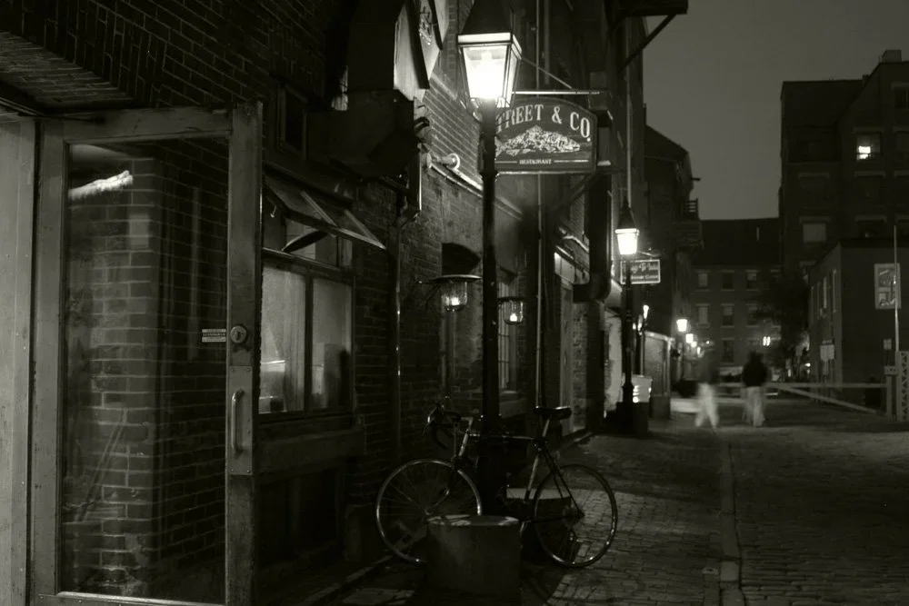 Street and Company exterior entrance signage, Portland, Maine