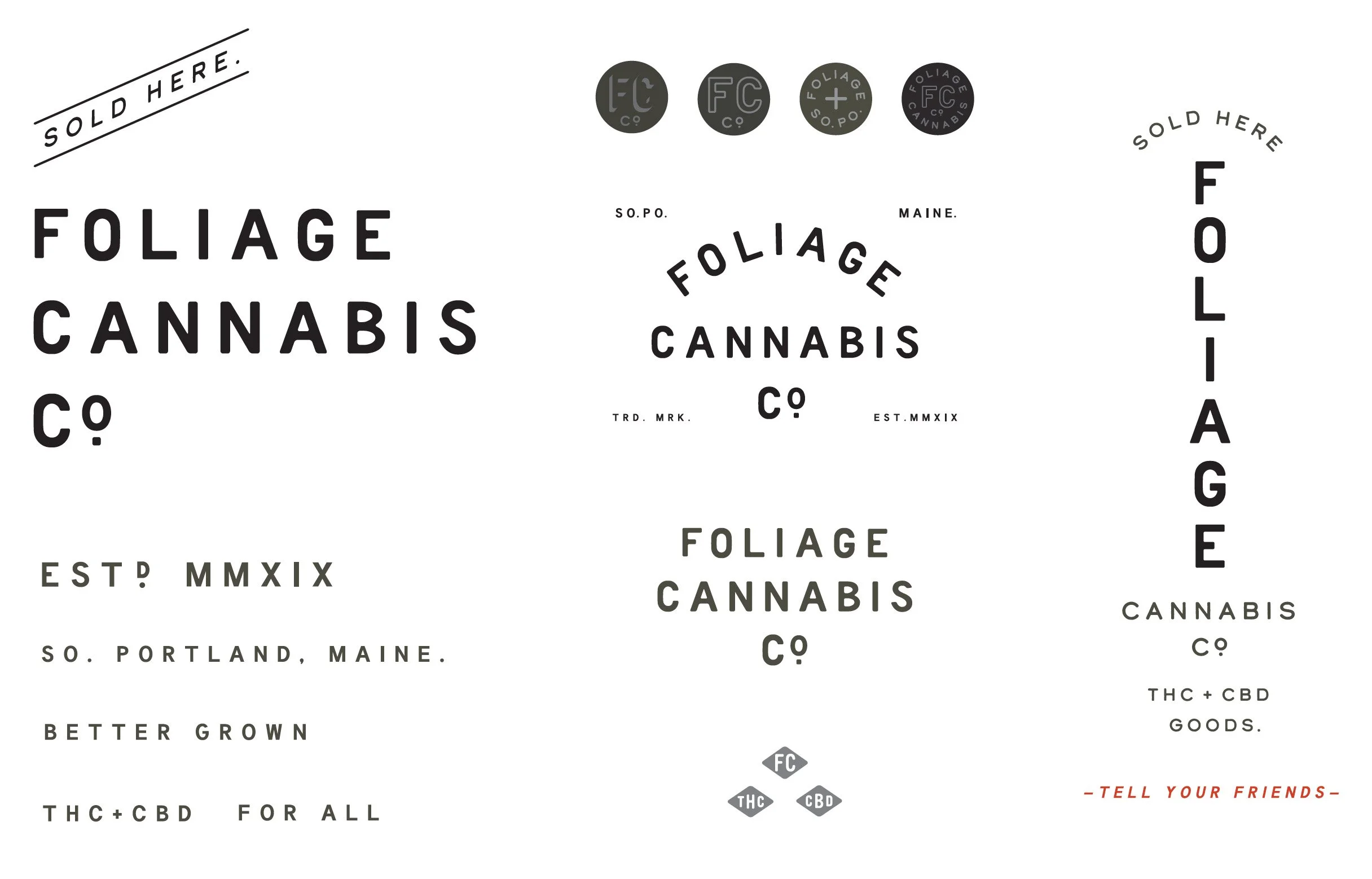 Foliage Cannabis Co. brand identity design by Murphy Empire