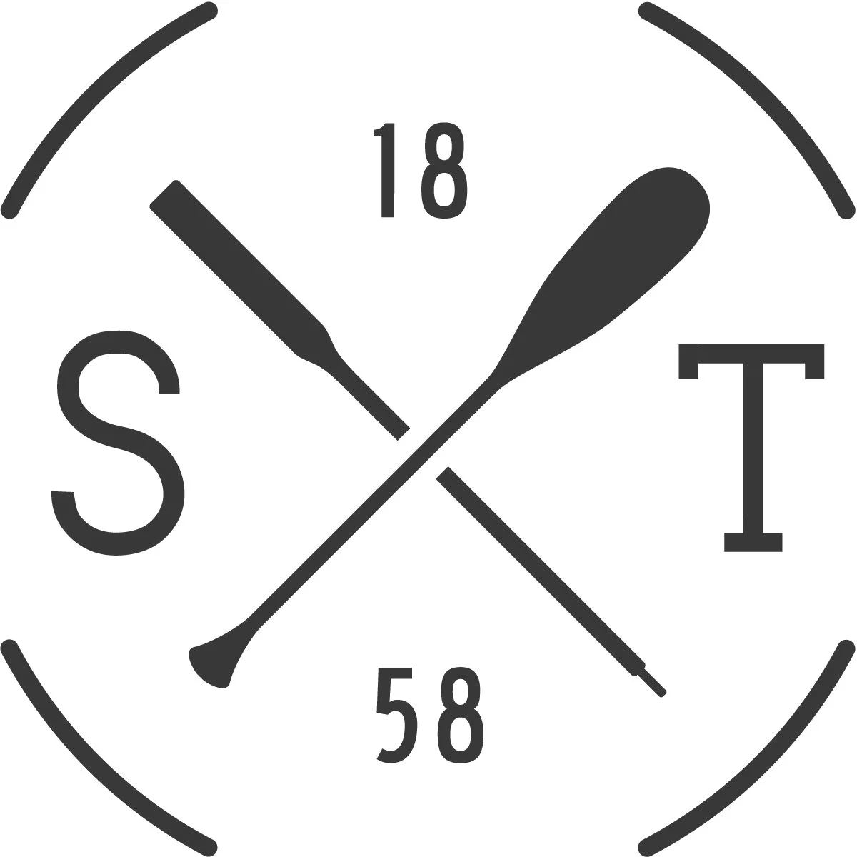 Shaw & Tenney crossed paddles brand mark representing heritage identity system