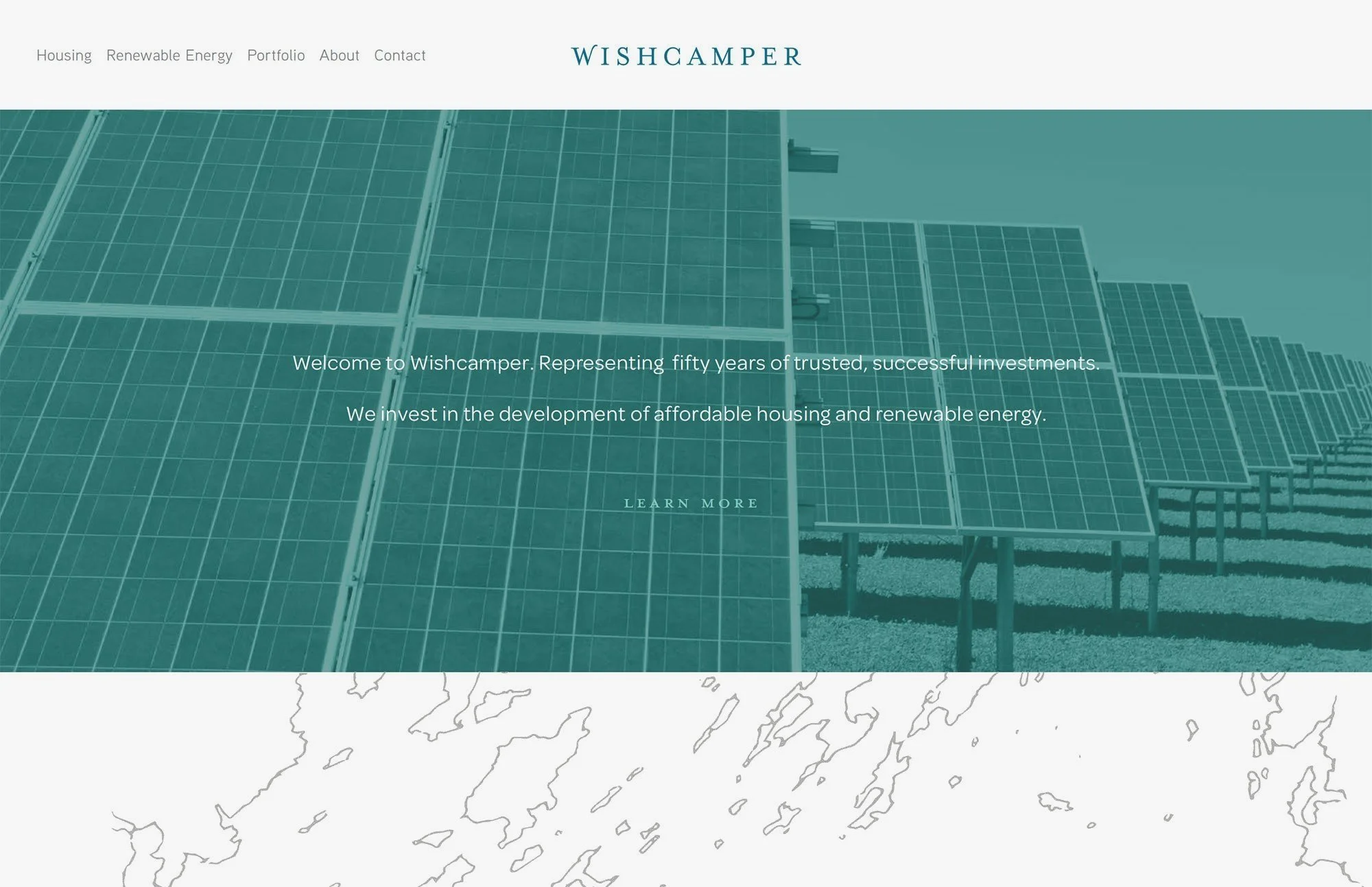 Website snapshot and digital branding for Wishcamper Companies — Murphy Empire Branding & Design studio