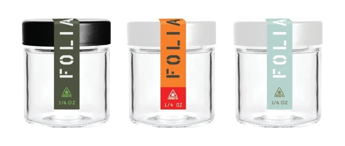 Packaging design for Foliage Cannabis Co. flower products by Murphy Empire Branding & Design
