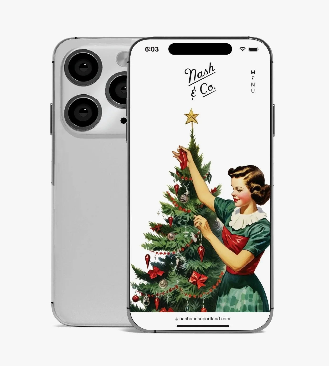 Social media and mobile web branding for Nash & Co. boutique by Murphy Empire studio, Portland, Maine