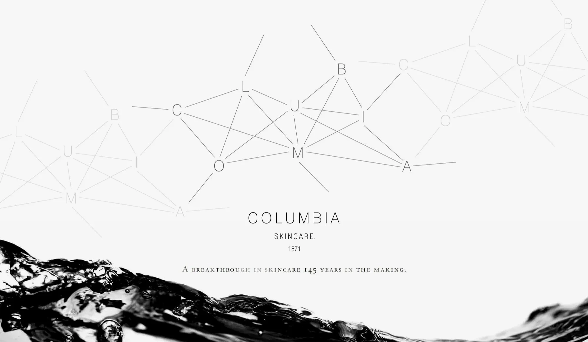 Elaborate, biology inspired brand identity assets development for Columbia Skincare