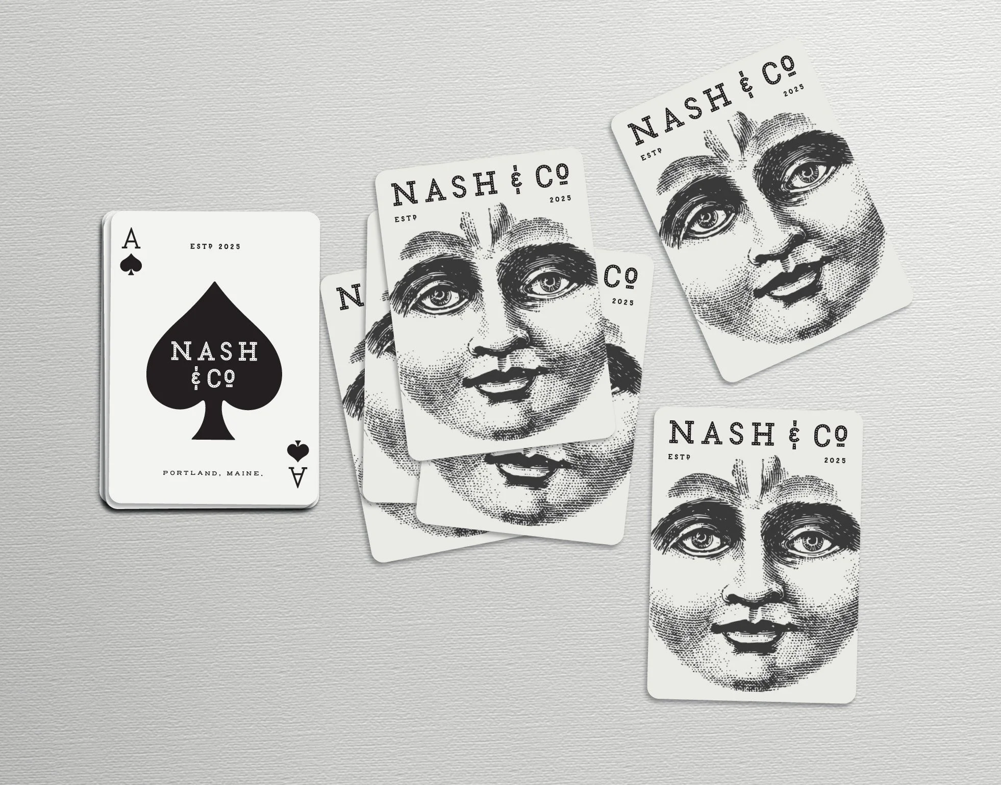 Branded, hand-designed poker cards for Nash & Co. by Murphy Empire Branding & Design