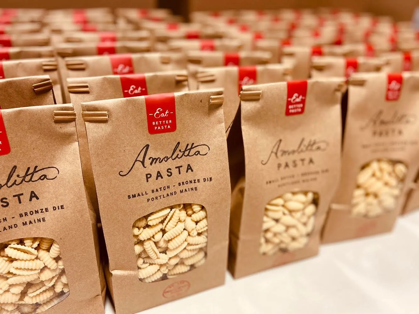 Amolitta Pasta brand identity design by Murphy Empire, Portland Maine