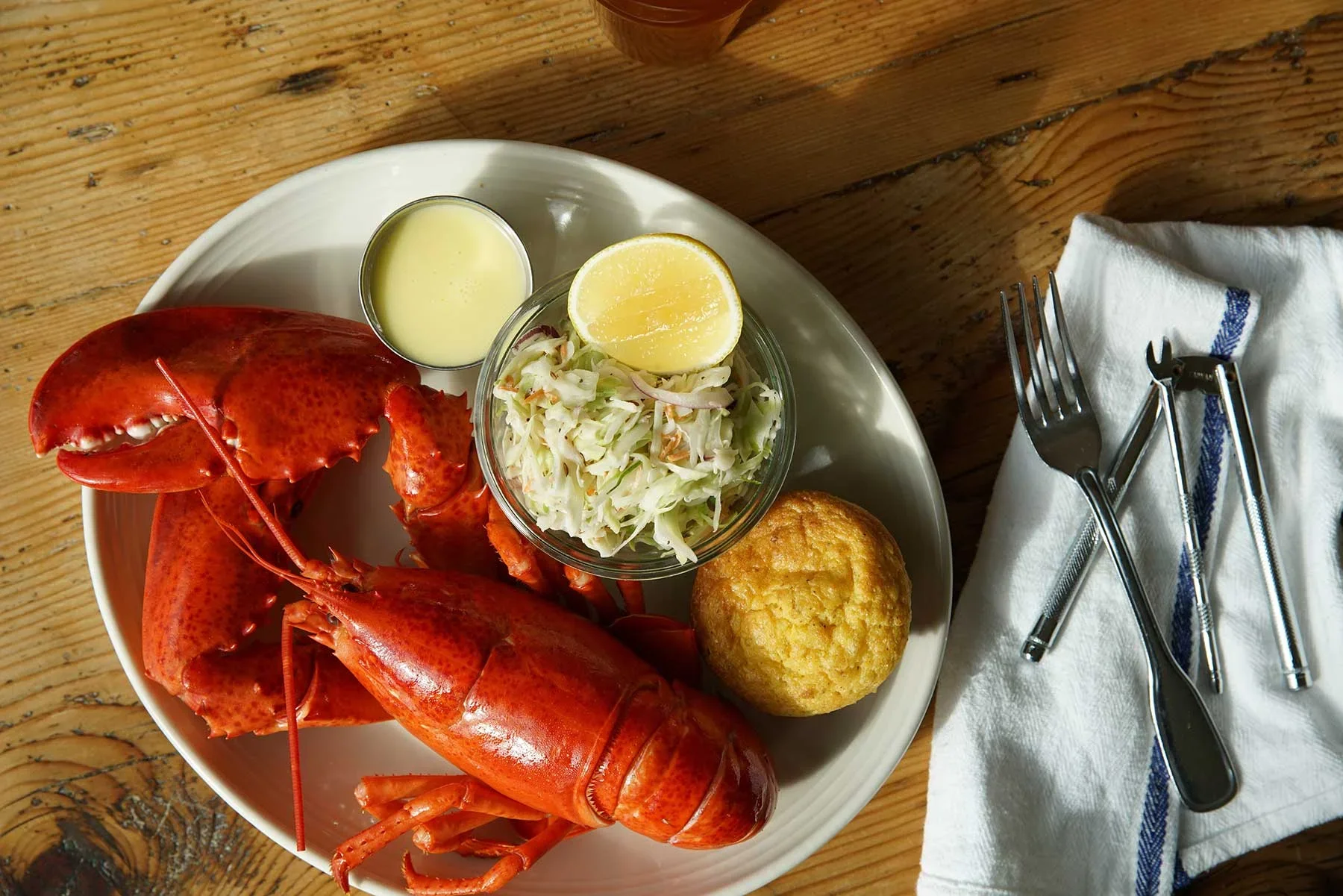 Lobster dish served at Scales restaurant in Portland, Maine