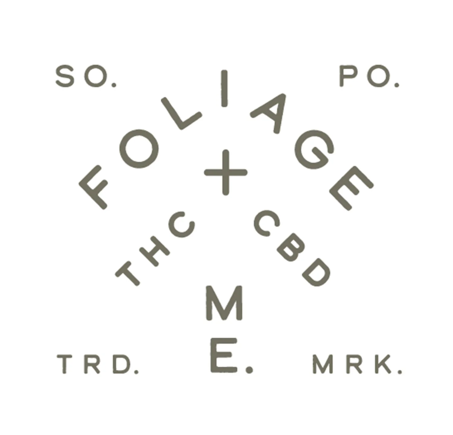 Custom handmade stamp logo design for Foliage Cannabis Co. by Murphy Empire