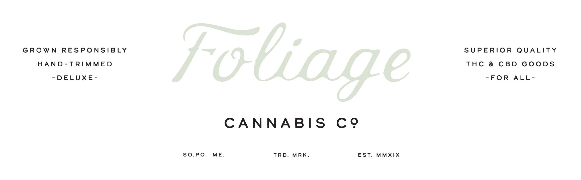 Foliage Cannabis Co. brand identity design by Murphy Empire, Portland Maine