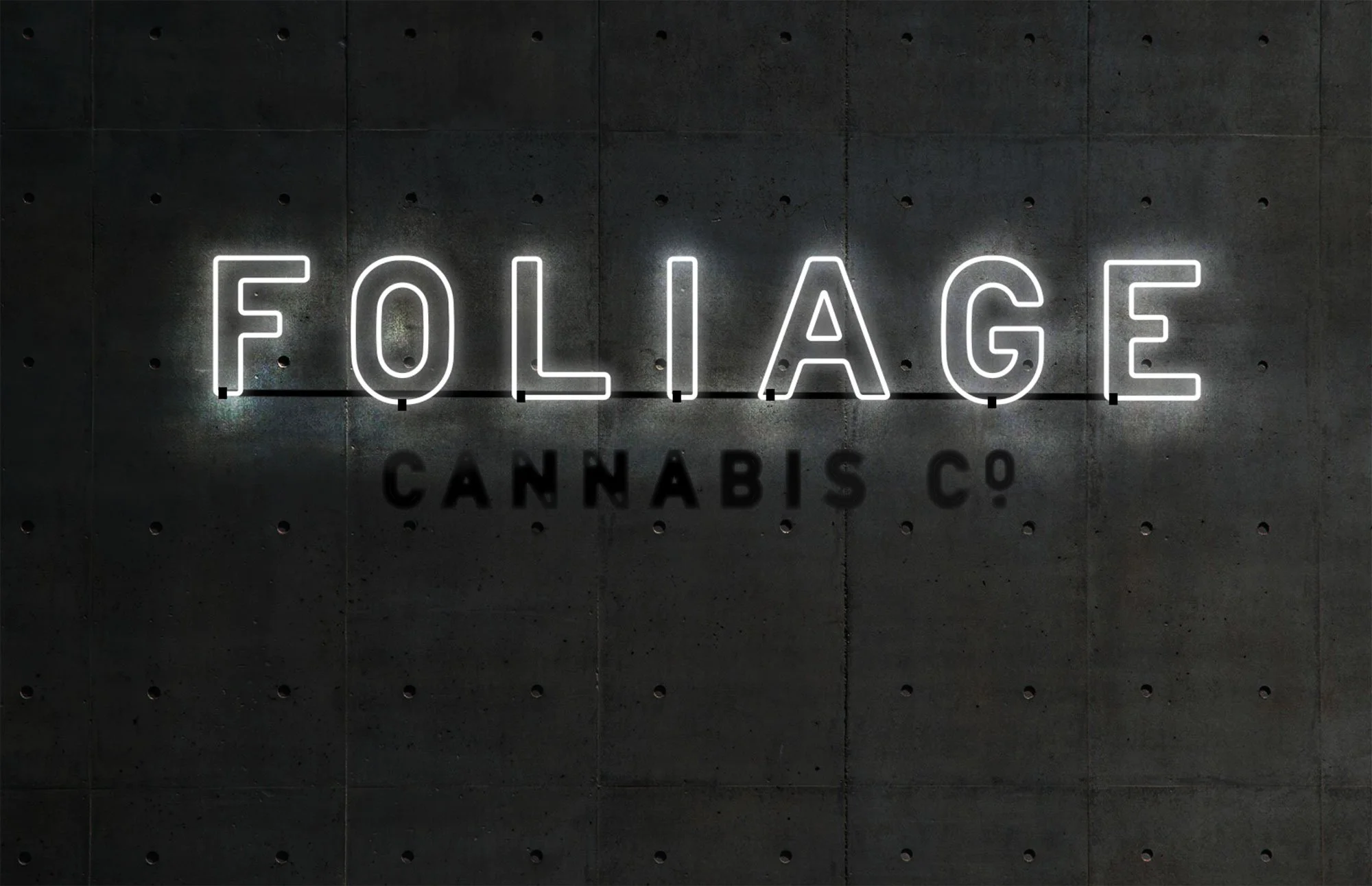 Retail signage and merchandise design for Foliage Cannabis Co. by Murphy Empire