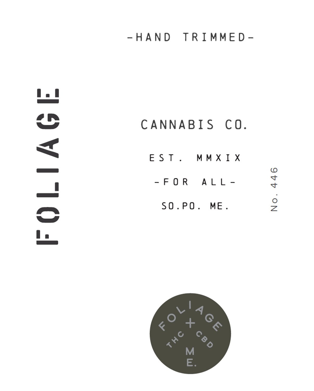 Foliage Cannabis Co. brand identity design by Murphy Empire, Portland Maine