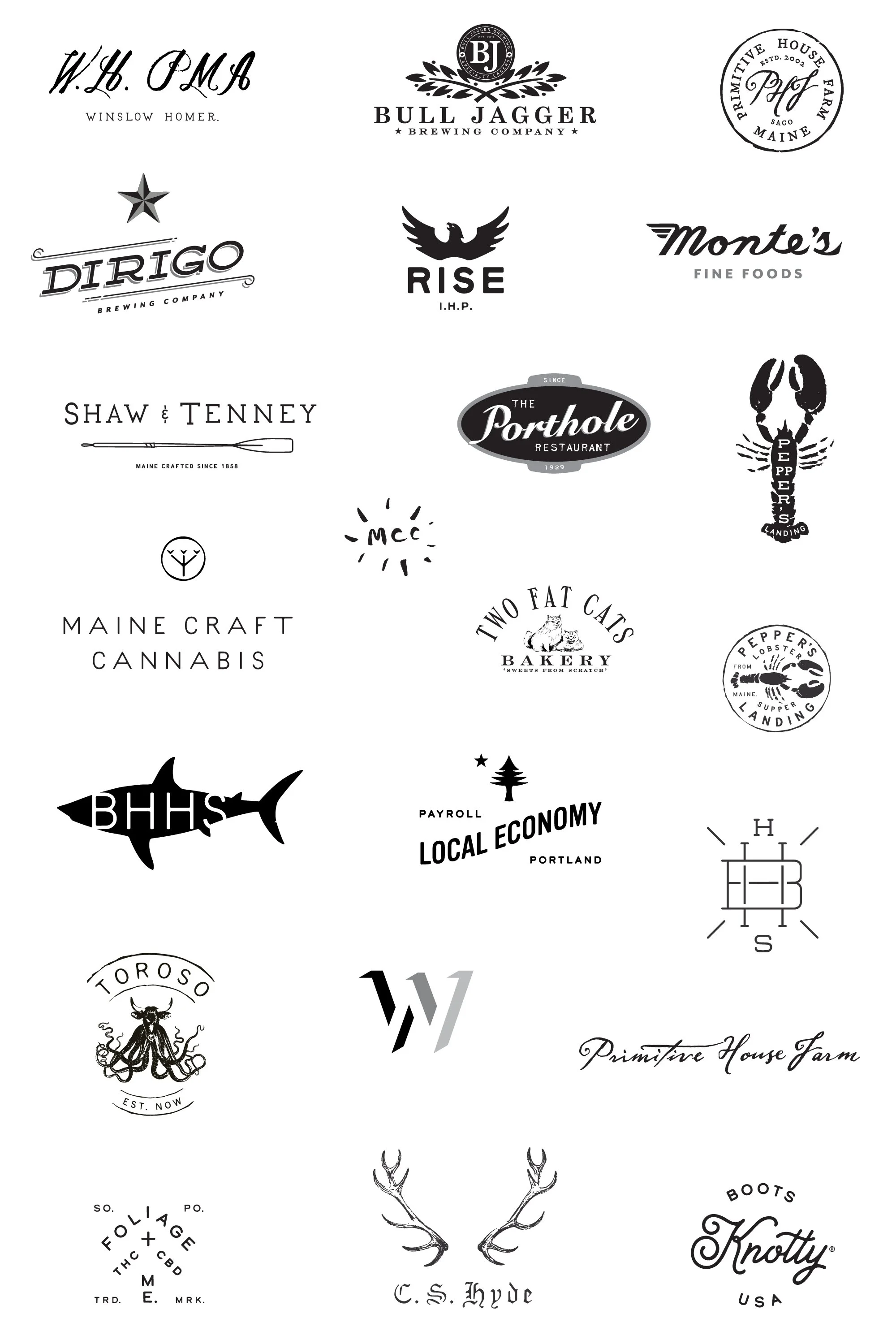 Various logo designs by Murphy Empire