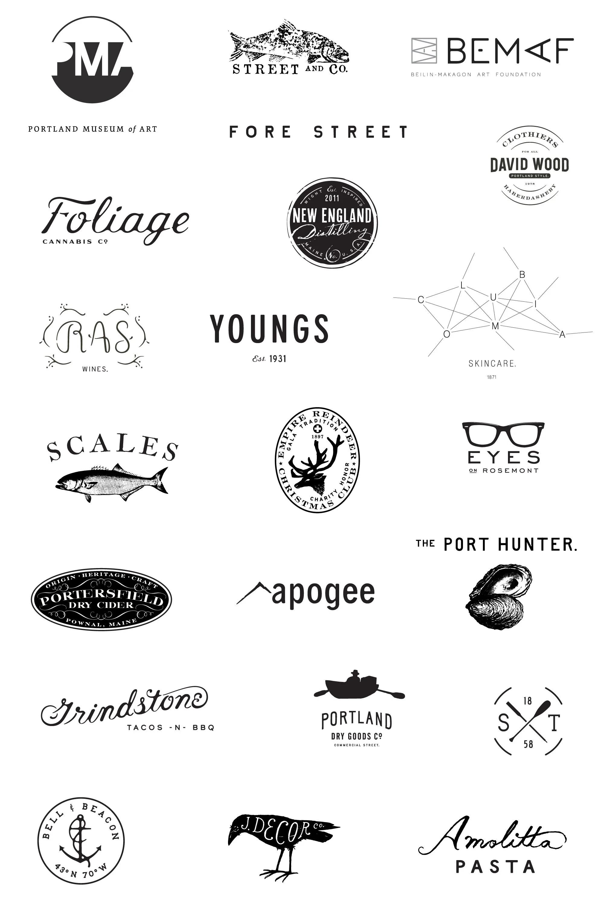 Various logo designs by Murphy Empire