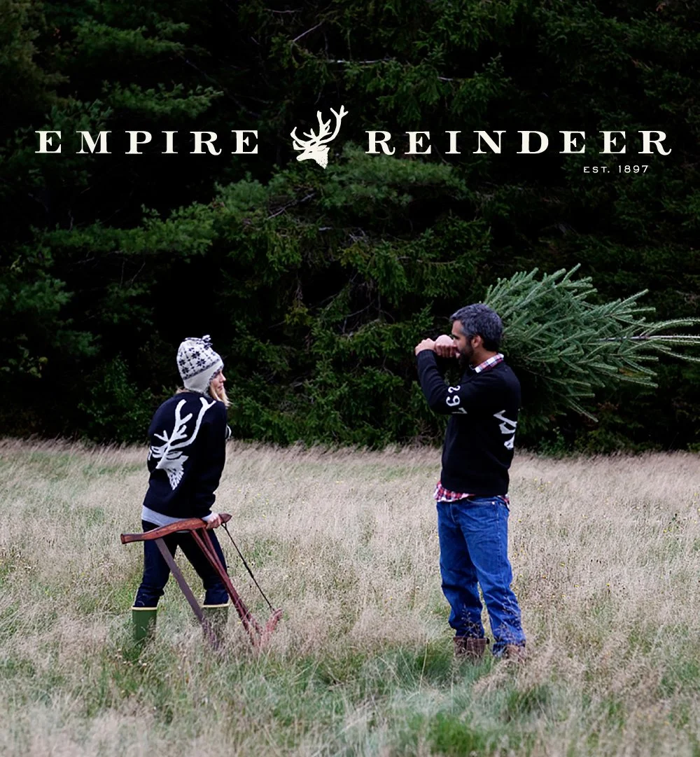 Brand visual design for Empire Reindeer Christmas Club by Murphy Empire, Portland, Maine