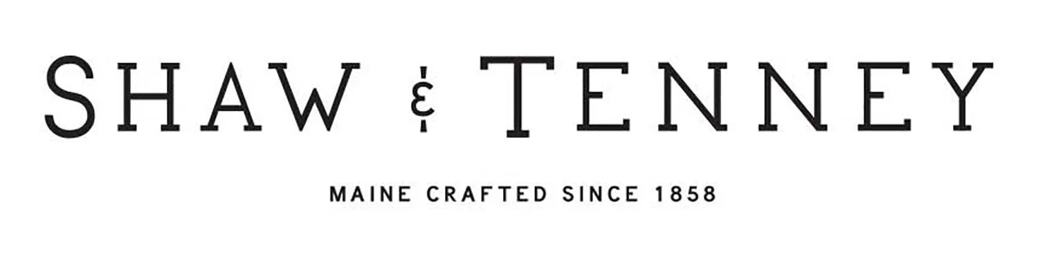 Shaw & Tenney word mark lockup representing heritage identity system