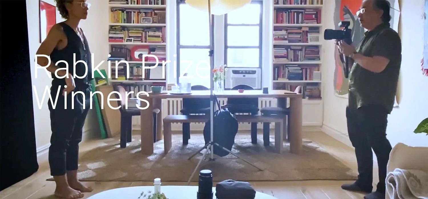 Rabkin Prize winners being documented during an interview session