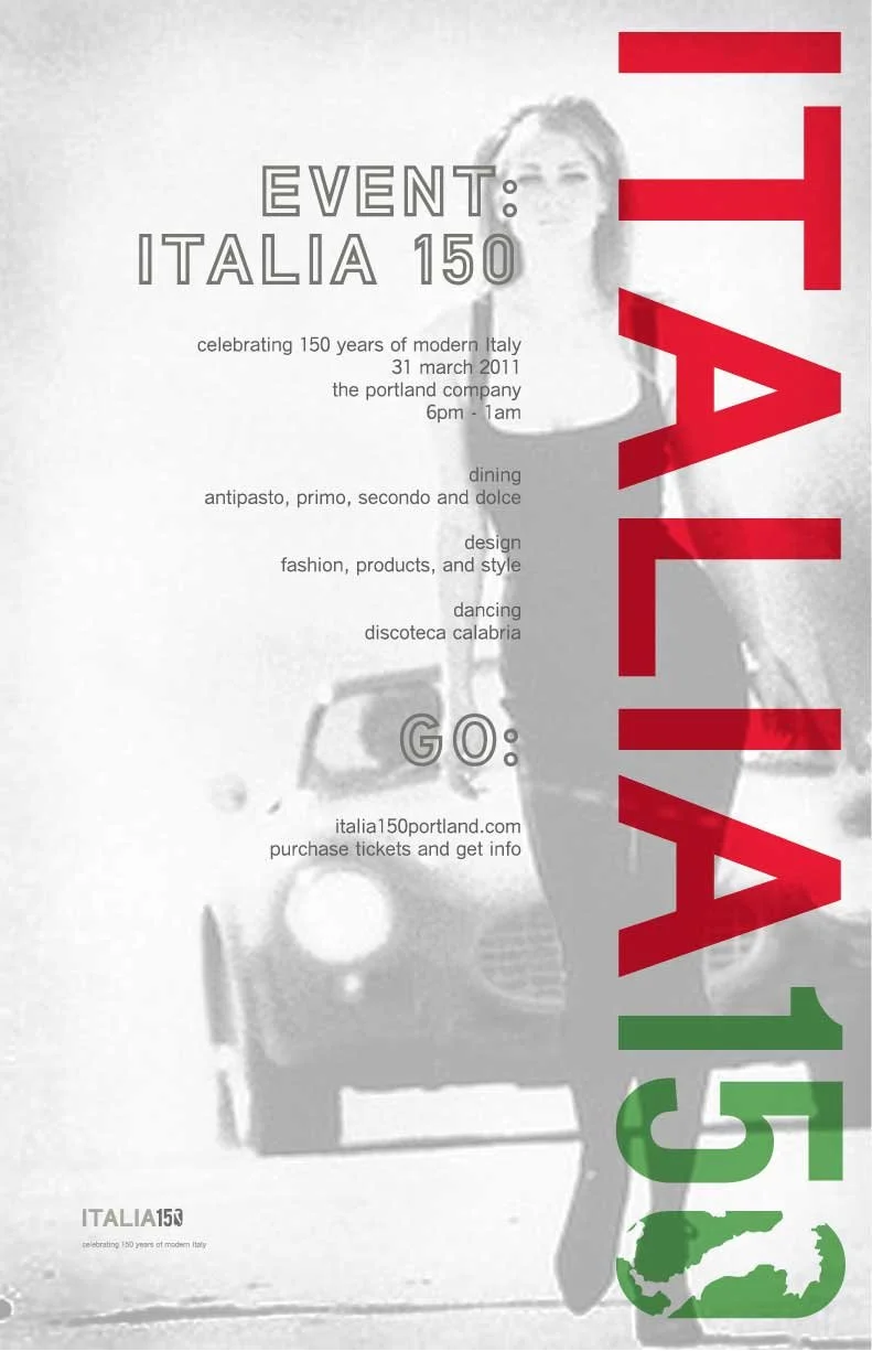 Digital web banners and social graphics for Italia 150 event by Murphy Empire