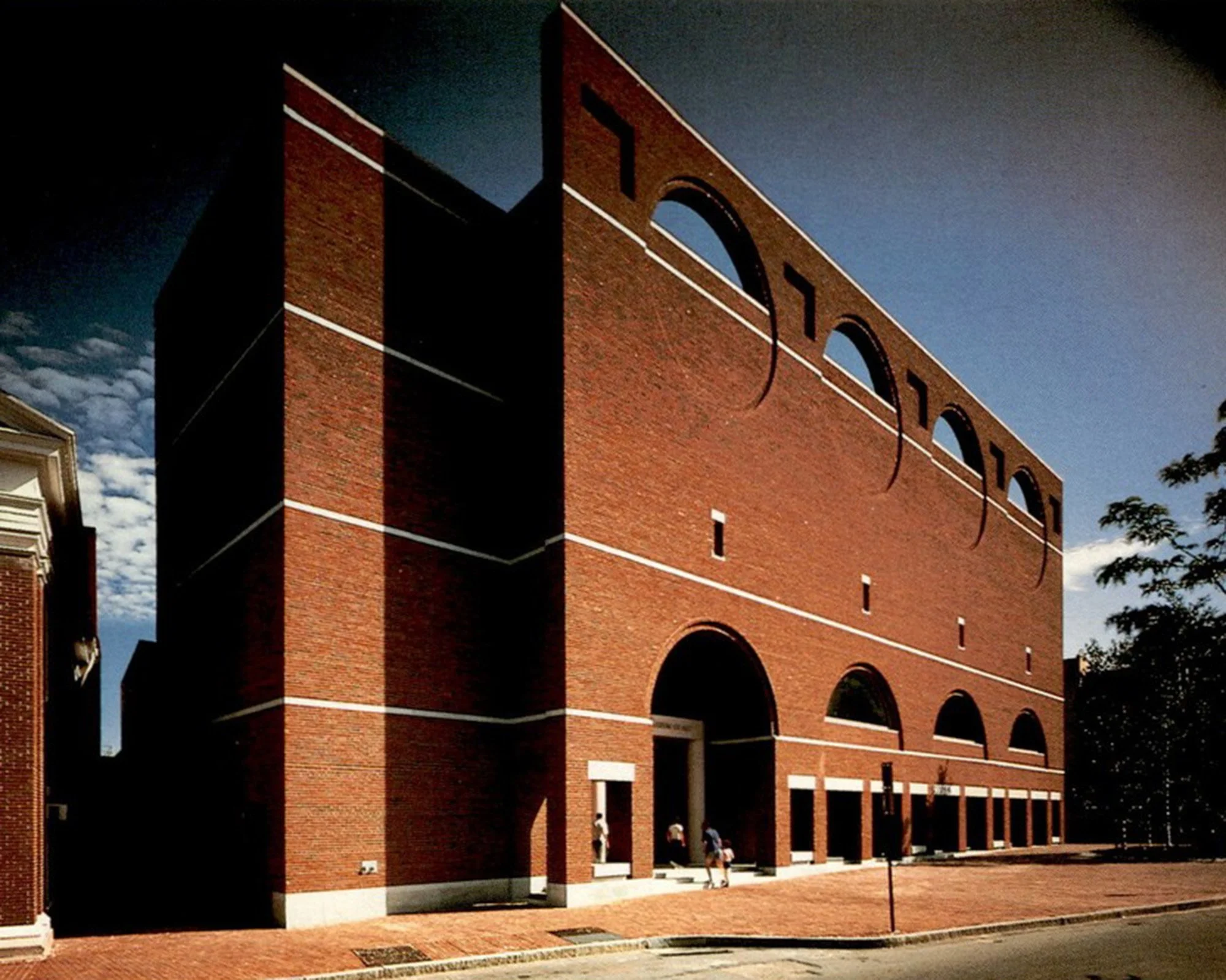 Exterior view of the Portland Museum of Art Charles Shipman Payson building showing architectural brick façade