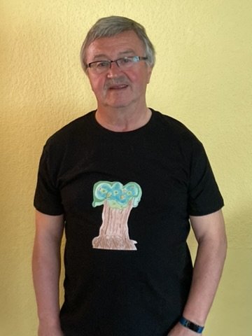 Herren Kurzarm-T-Shirt "Baum", schwarz, Größe: S-L, Als Familien-Look erhältlich! / Men's short sleeve T-shirt "Tree", black, size: S-L, Available as a family look!