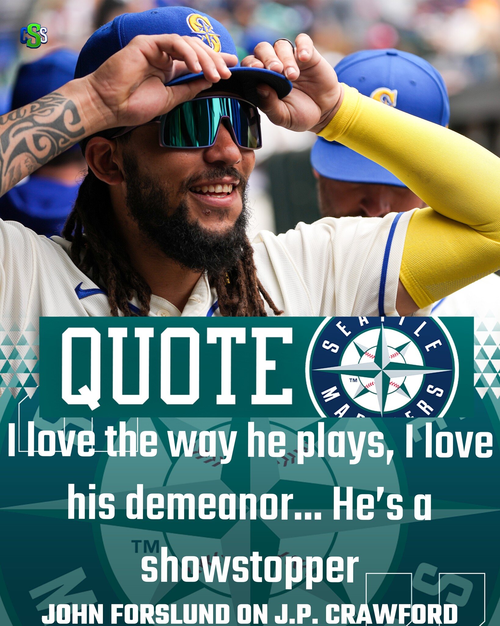 In talking about player to player comparisons between the @SeattleKraken and our @Mariners, Kraken Play by Play broadcaster John Forslund had great things to say about M's shortstop J.P. Crawford.

Photo by @_LivLyons 

#SeaUsRise #JPCrawford #Seattl