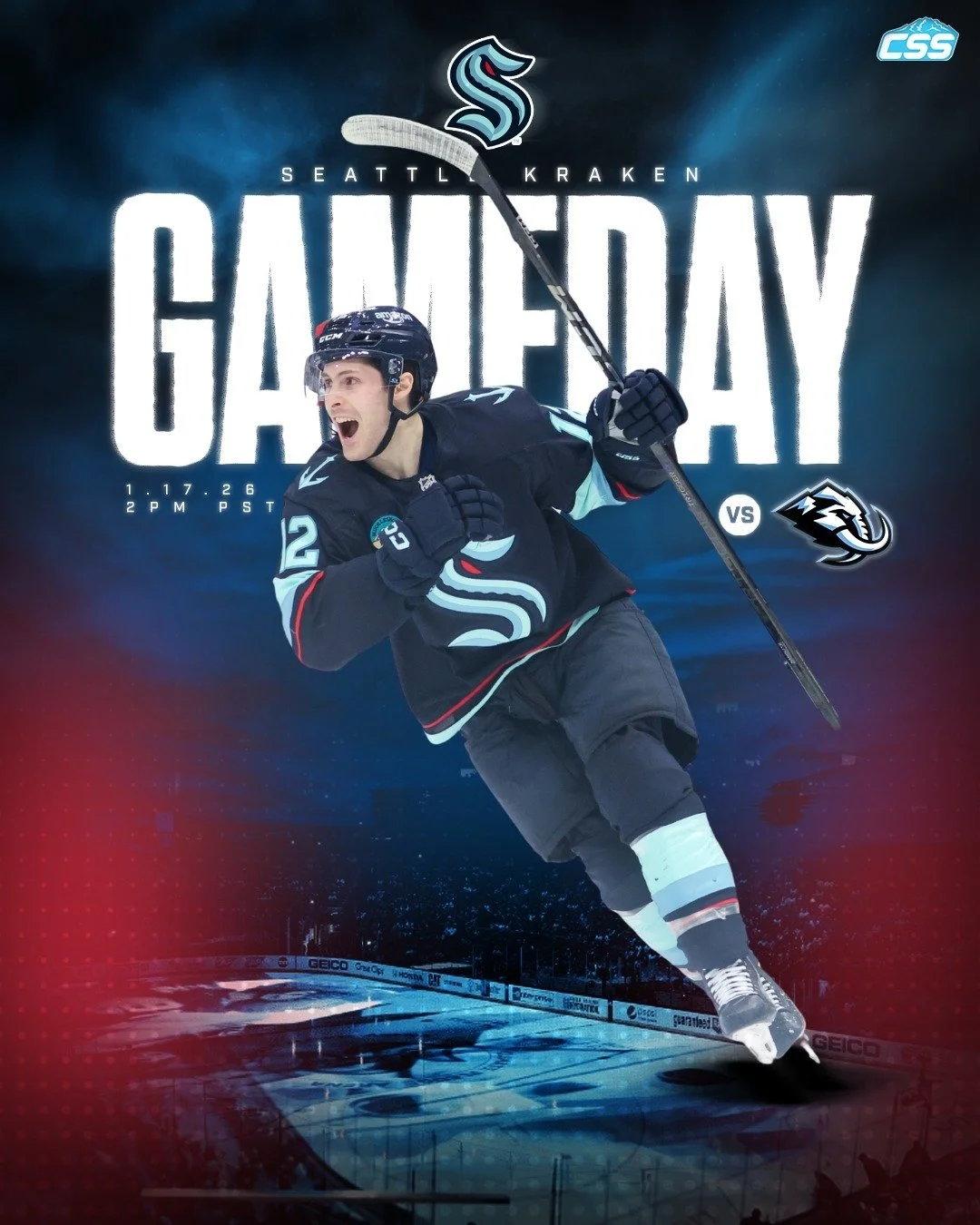 It's @seattlekraken gameday! The Kraken close out their road trip this afternoon, battling the @utahmammoth with a 2PM start! Seattle is looking to get back into the win column after a frustrating loss in Boston. Hoping for a happy flight back home! 