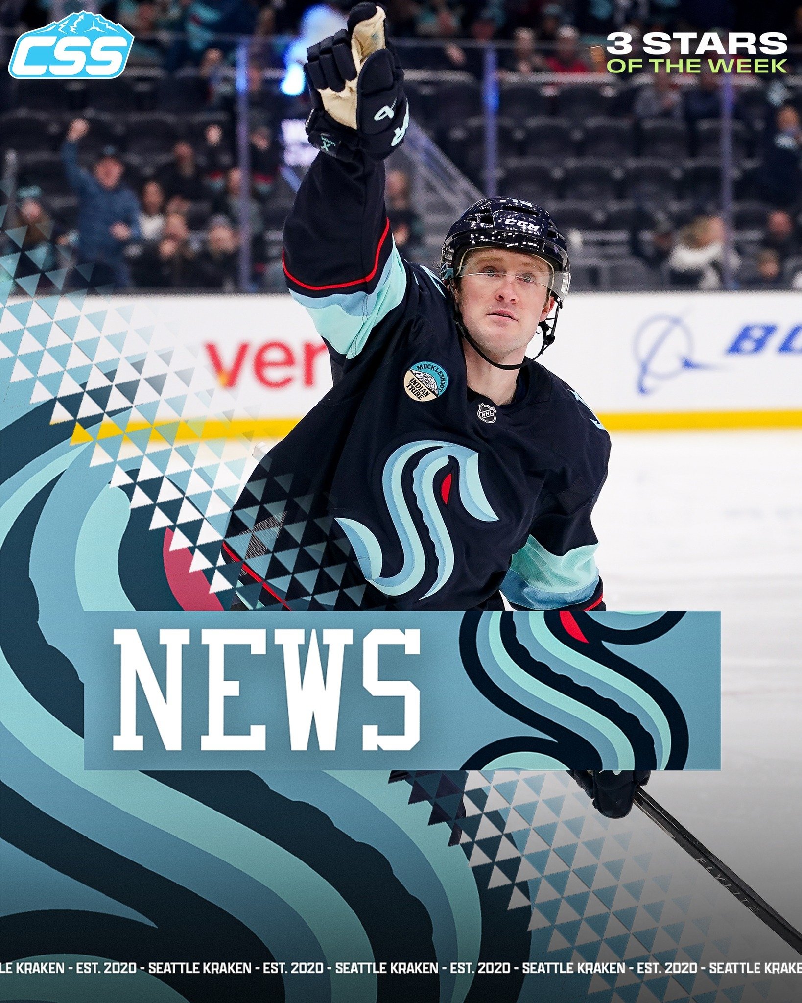Jared McCann, @SeattleKraken forward, has been named the @NHL's first star of the week for the week of January 26th-February 1st! 

McCann registered seven points (4 goals, 3 assists) in three games to lift the Kraken to a perfect week and into third
