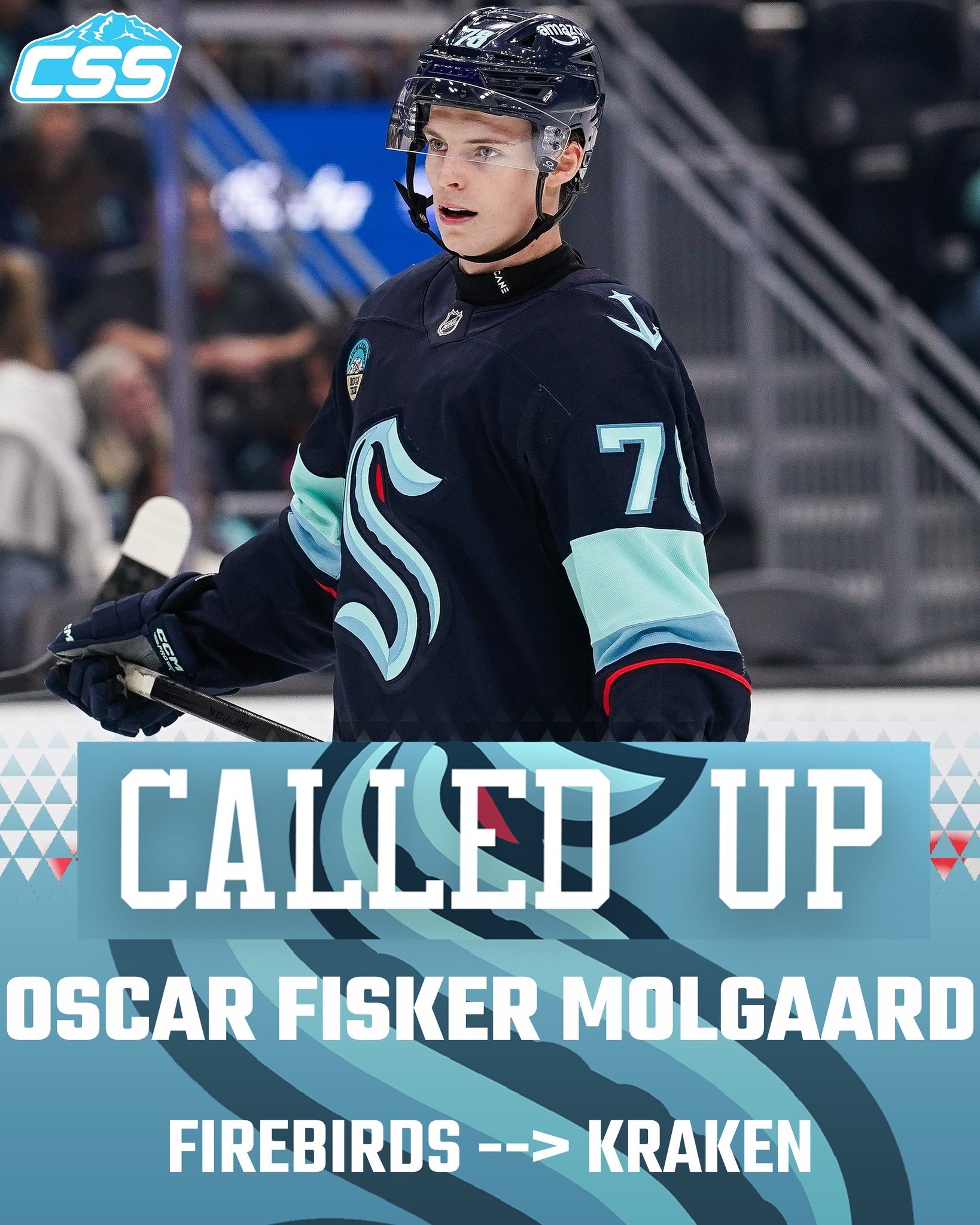 The @SeattleKraken have recalled forward Oscar Fisker M&oslash;lgaard from their AHL affiliate @Firebirds this morning, after placing forward Berkly Catton on injured reserve with an upper body injury.

M&oslash;lgaard photo by @Ericspnwsports 

#Sea