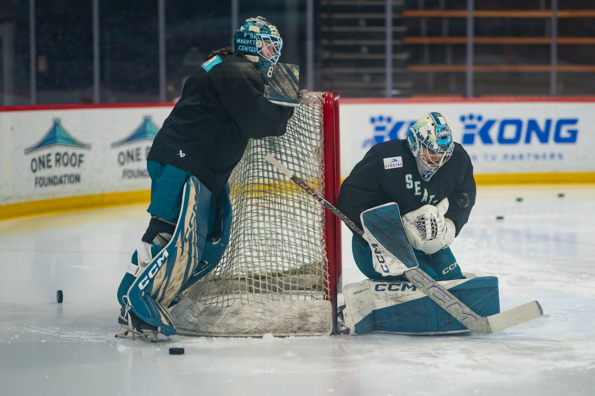 Corinne Schroeder Leads by Example, Running Torrent Goaltender Drills With Position Coach Away