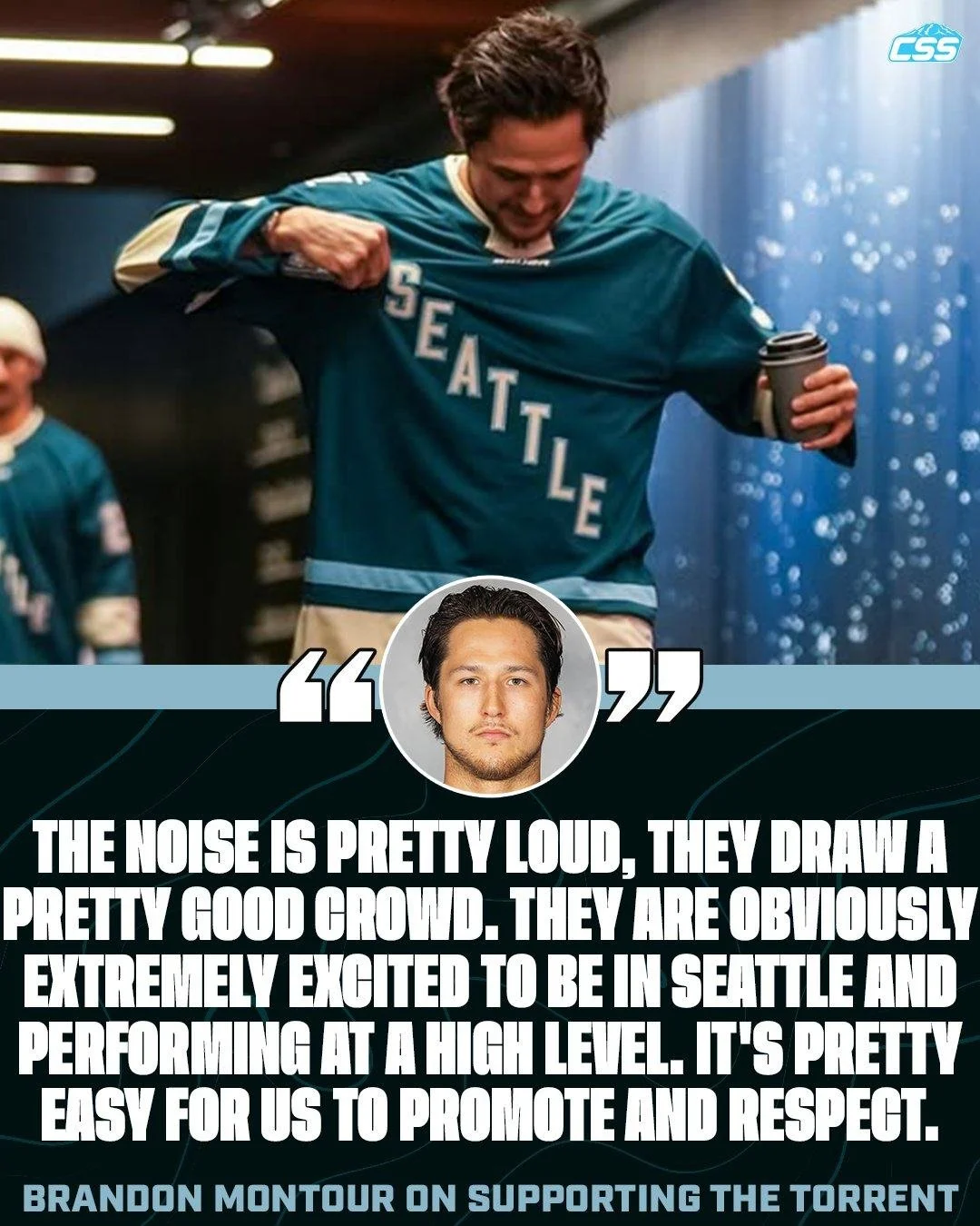 Earlier this year, we asked @seattlekraken defenseman Brandon Montour about showing support for the @pwhl_torrent!

Here's what he had to say!

Montour walk-in photo via the @seattlekraken 
Torrent huddle photo by @wolterpix_sports 

#SeattleTorrent 