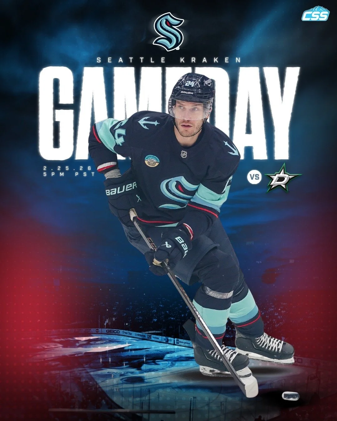 It's @seattlekraken gameday! The Kraken are back in game action, starting a road back-to-back tonight with a battle against the @dallasstars down in Texas. Seattle is looking to pick right back up where they left off before the break! 

You can alway