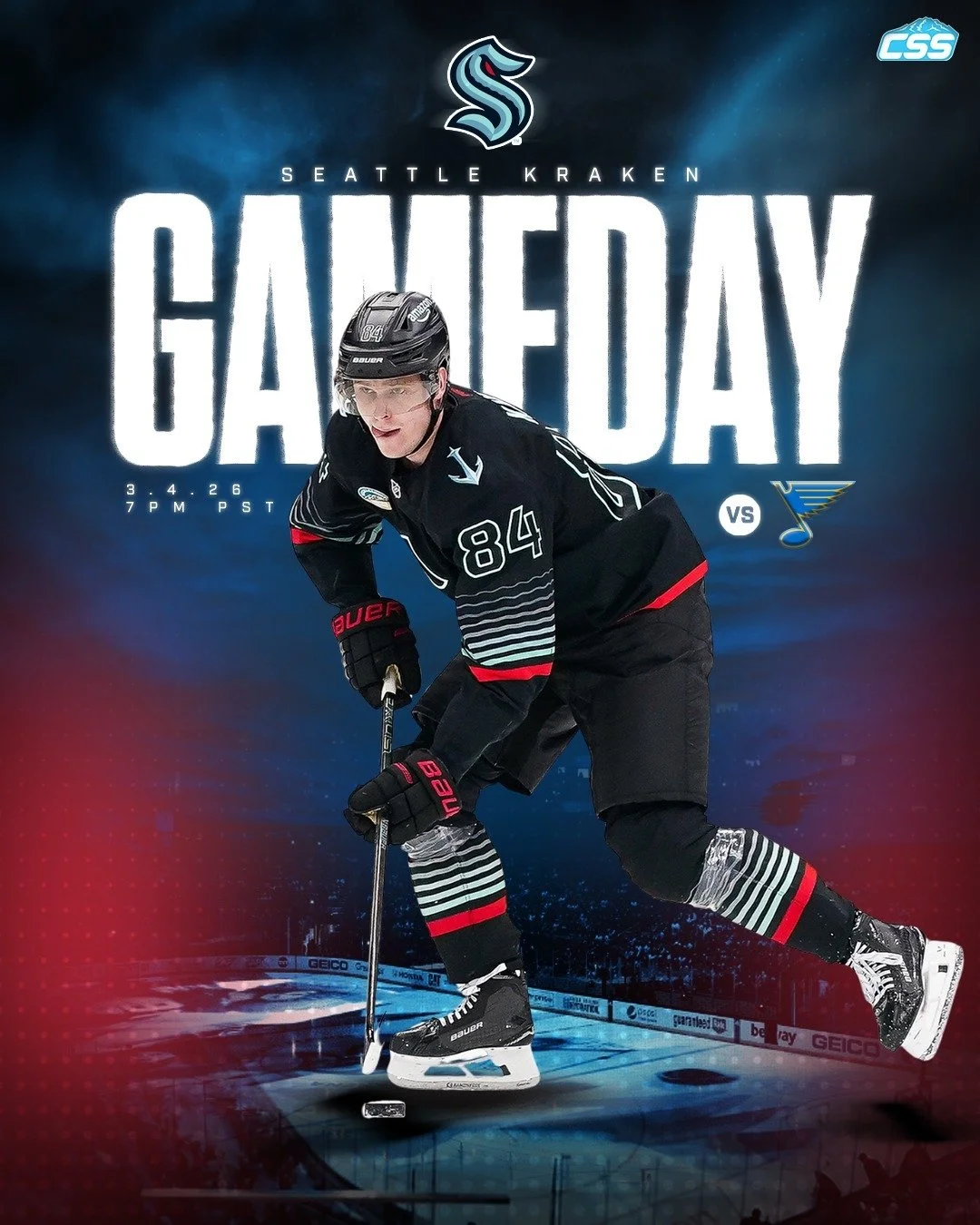 It's @seattlekraken gameday! The Kraken are back in their third jerseys tonight, continuing the homestand by welcoming the @stlouisblues to town. Seattle is looking to keep things rolling on "national" (ESPN+, HULU) television.

You can alw
