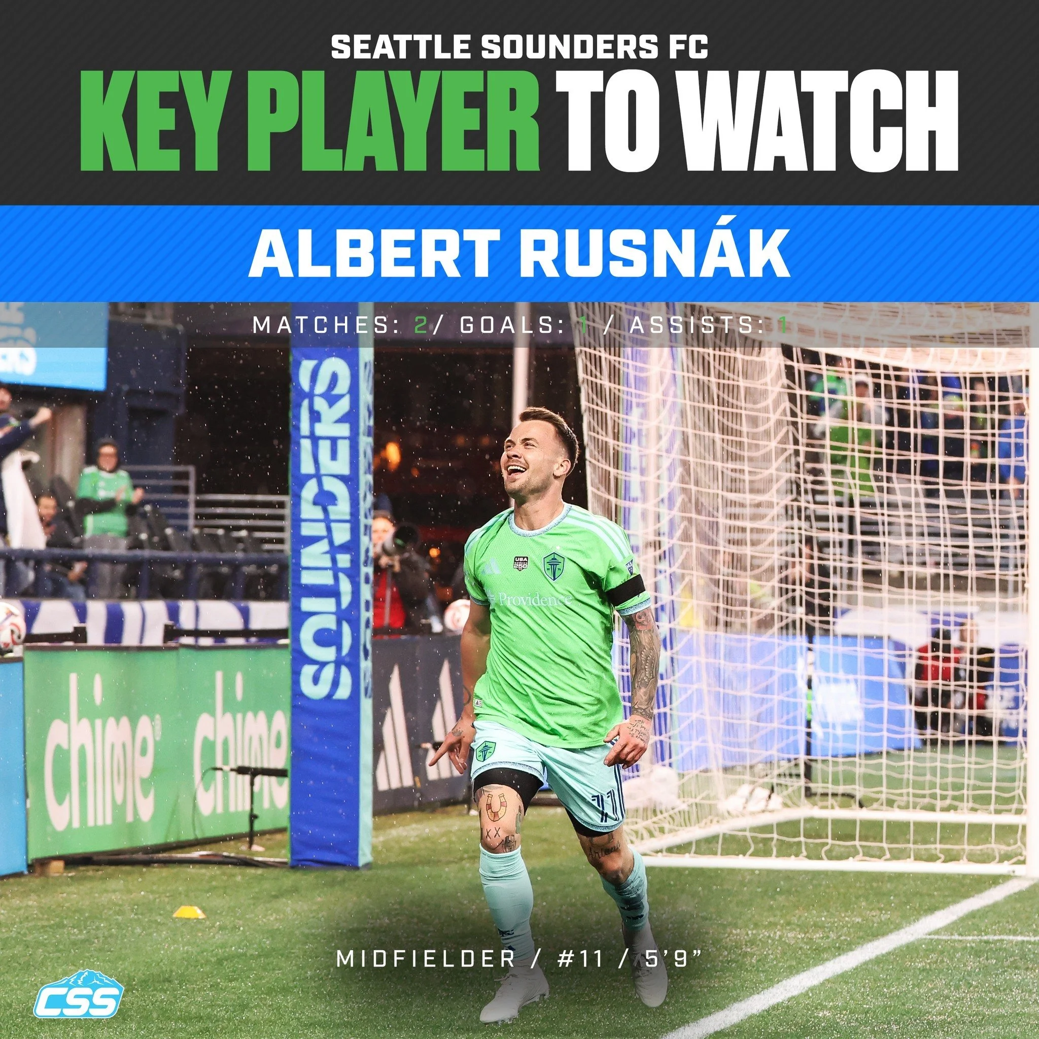 Our key @soundersfc player to watch tonight is Albert Rusn&aacute;k. A consistent producer &amp; key contributor throughout his tenure in Seattle, we look for Albert's impact tonight in St. Louis as the Sounders look for a bounce back. 

You can alwa