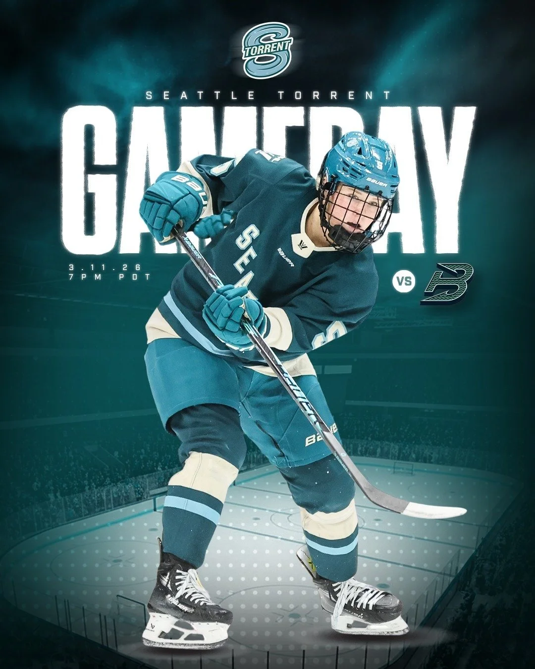 It's @pwhl_torrent gameday! The Torrent are back in action to begin a stretch of games every other day, as they host @pwhl_fleet tonight at @climatepledgearena! Seattle is looking to put a stop to their current losing skid. 

In partnership with Bras