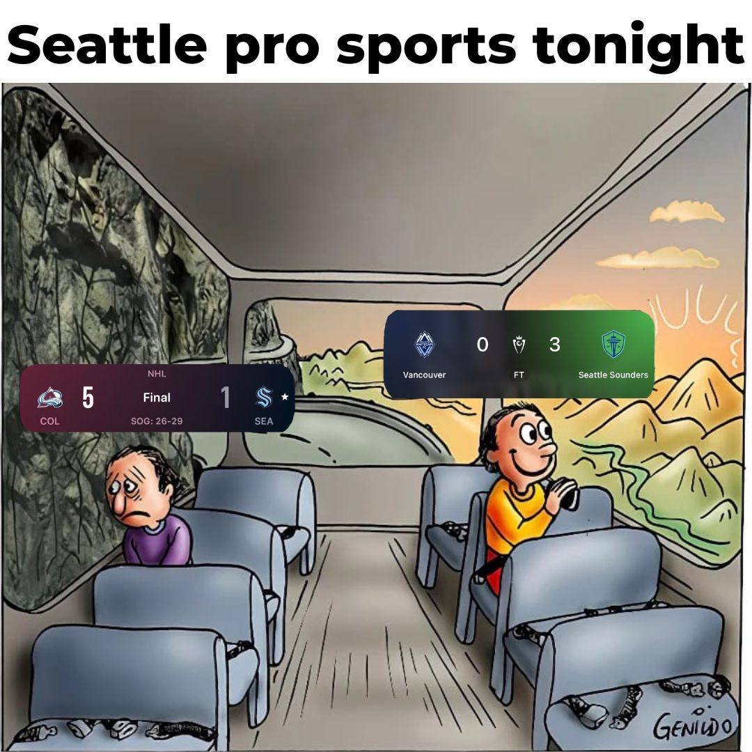 🤷&zwj;♂️🤷&zwj;♂️🤷&zwj;♂️

#SeattleSports #SeattleKraken #SeattleSoundersFC