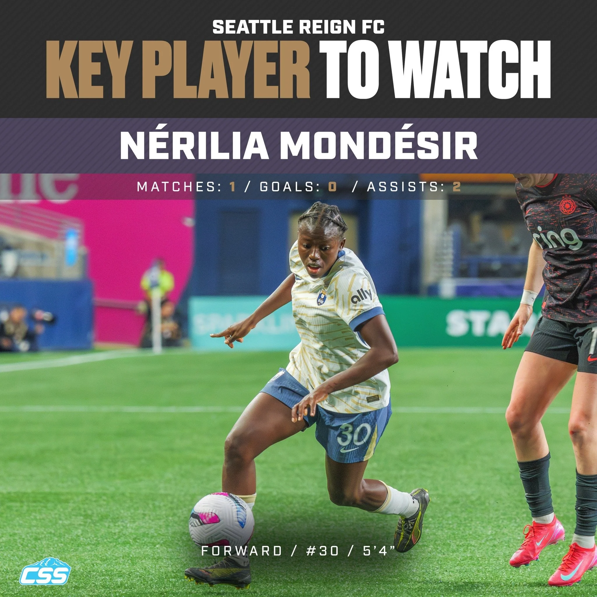 Our key @reignfc player to watch is N&eacute;rilia Mond&eacute;sir. "Coco" recorded two assists in the clubs season opening victory away at Orlando, and we look for her impact tonight in this big-time rivalry match! 

You can always head do