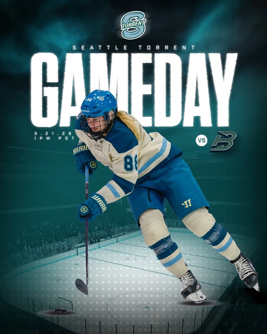 It's @pwhl_torrent gameday! The Torrent continue their five-game road trip, taking on @pwhl_fleet in what should be another tough game for Seattle. The Torrent will be looking to snap a three-game losing streak. 

You can always head down to the home