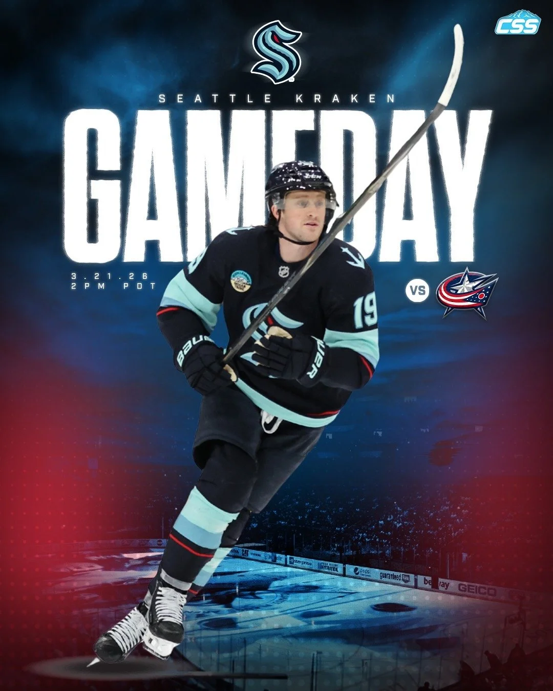 It's @seattlekraken gameday! The Kraken continue their lengthy end of March road trip, looking for a bounce-back effort after a frustrating loss in Nashville. Things won't get easier for Seattle, as they take on a tough @bluejacketsnhl team. 

You ca